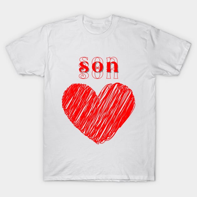 Family Matching Mommy Daddy Daughter Son Valentine Design T-Shirt by mook design